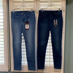 2 Pair High Waist Ankle Length d.jeans